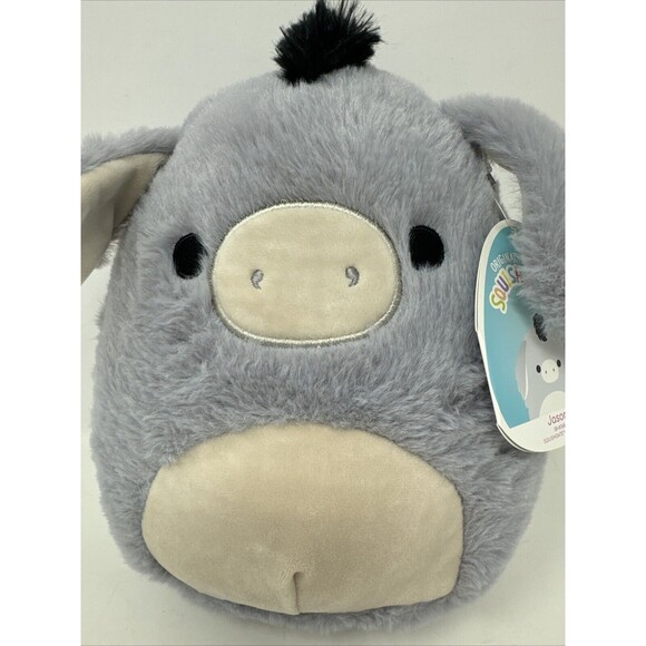 Squishmallows Fuzzy Jason The Donkey 8” Cracker Barrel Exclusive Black Mane NEW - Picture 2 of 9